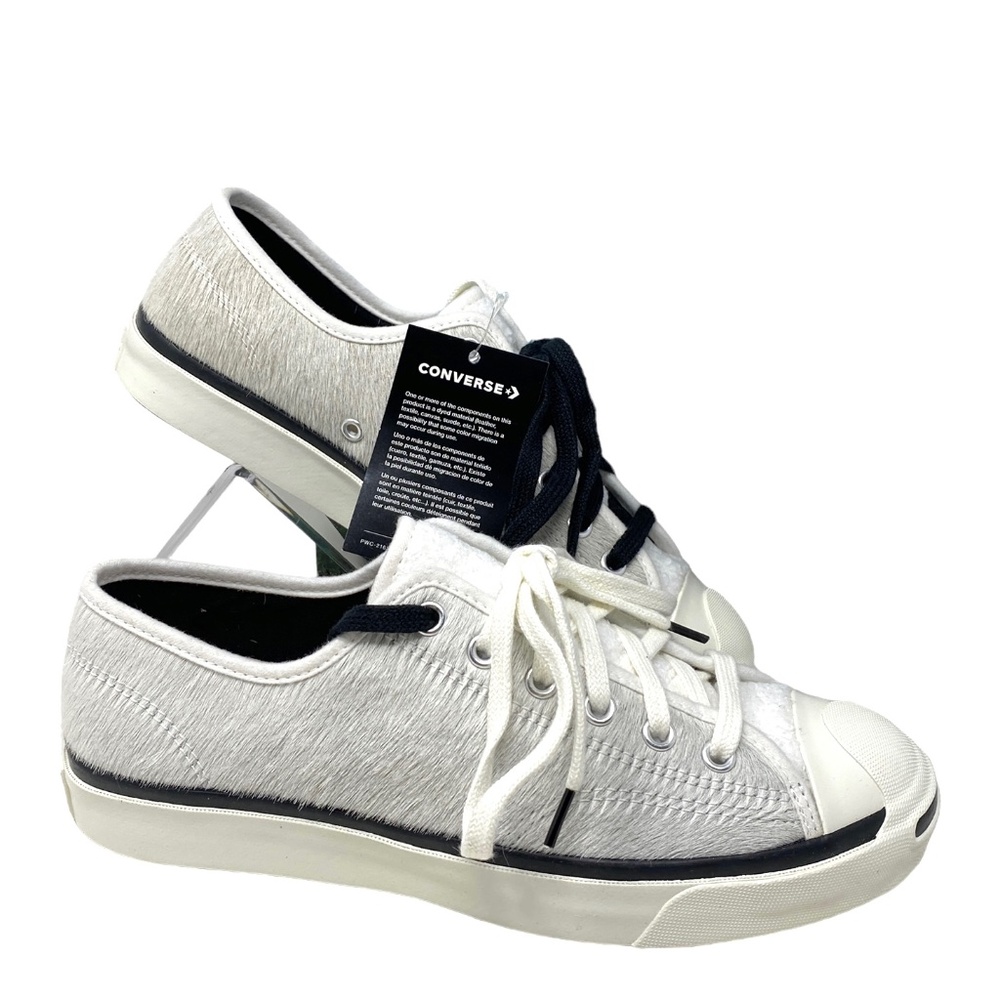 Converse x CLOT Jack Purcell OX Low Faux Fur White Women's Size Sneakers A00322C
